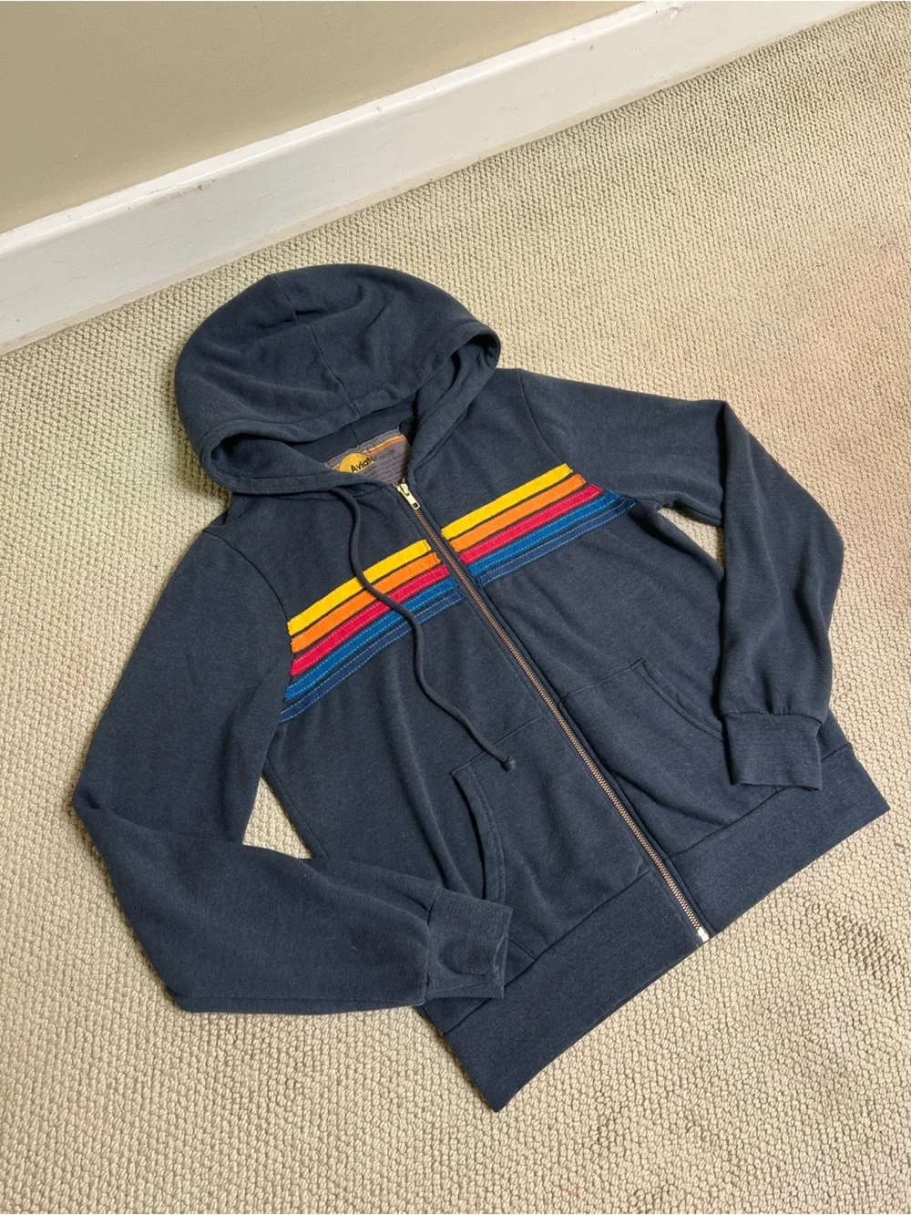 Worn Once-Aviator Nation 5 Stripe Hoody - Picture 3 of 7